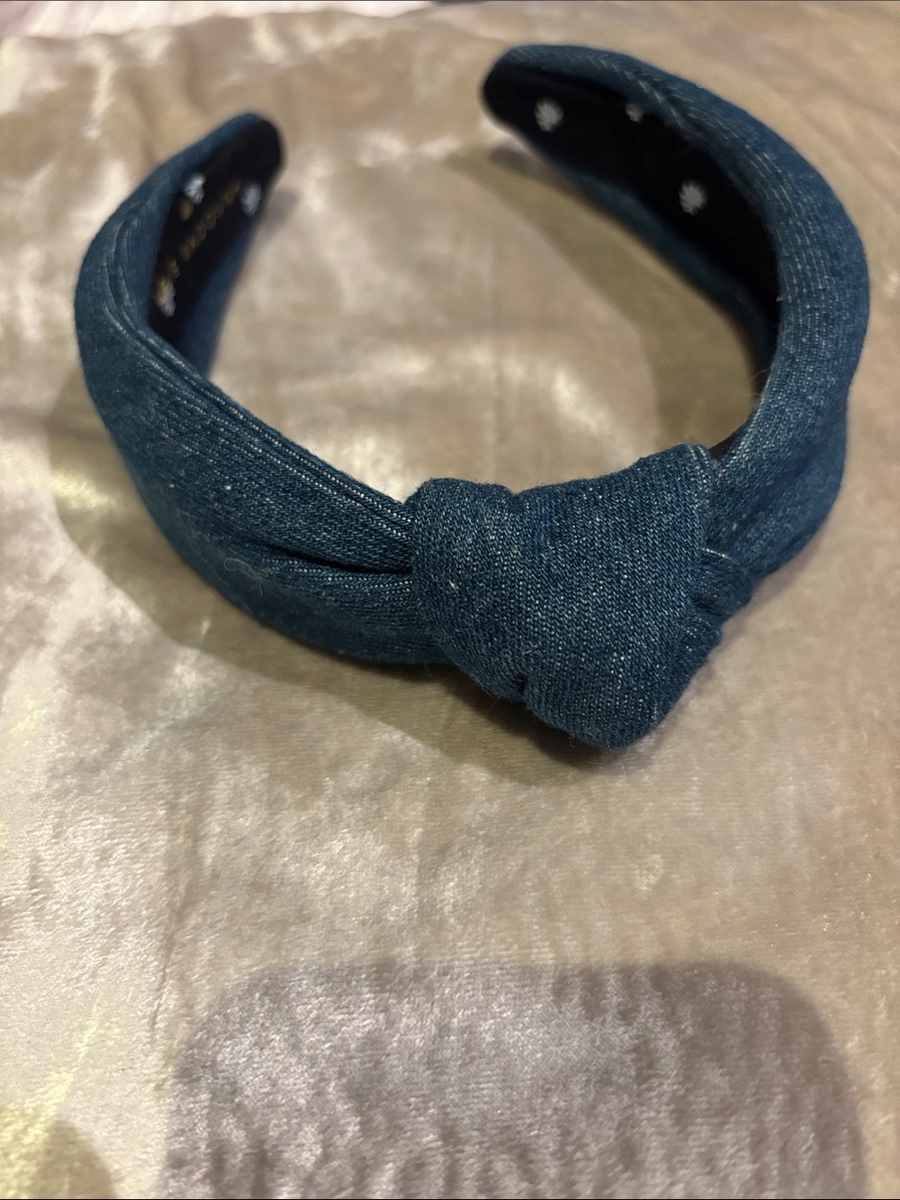 Lele Sadoughi Teal Knotted Fabric Headband